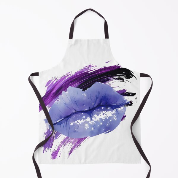Item preview, Labios morados y azules con purpurina y pinceladas - Lámina de arte pop atrevido designed and sold by DesignArtist.ia.