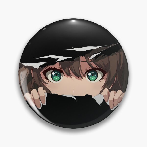 Item preview, Chihiro Fujisaki Danganronpa Eyes Peeker Torn Paper Green Stare designed and sold by PMartistStudio.