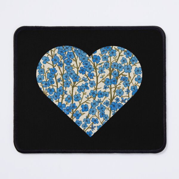 Item preview, Little Blue Flowers in heart designed and sold by uunaa.