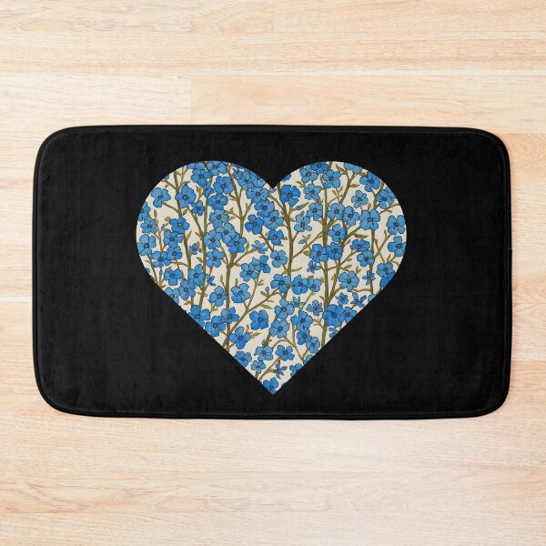 Item preview, Little Blue Flowers in heart designed and sold by uunaa.