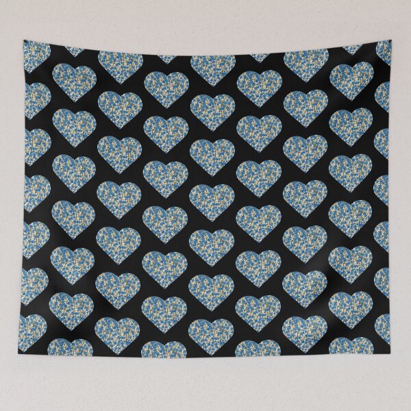Item preview, Little Blue Flowers in heart designed and sold by uunaa.