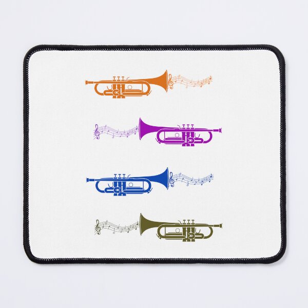 Item preview, Four colourful trumpets with musical notes designed and sold by YEMIDELDESIGNS.