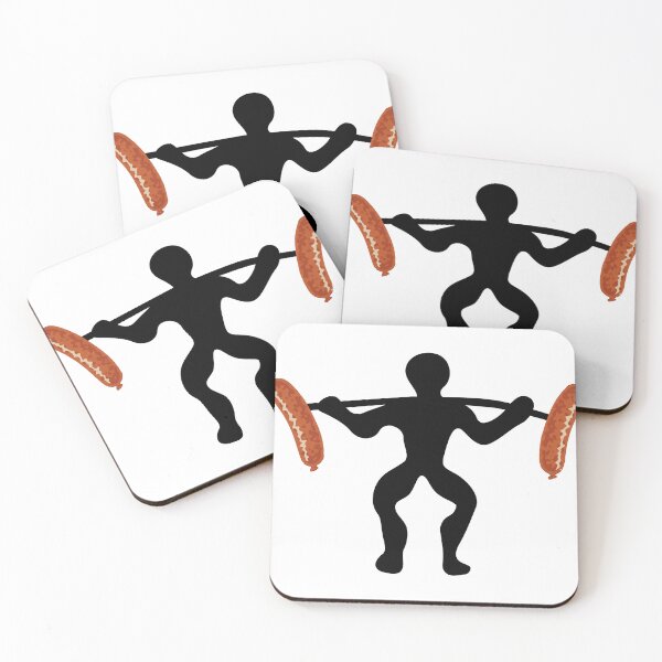 Item preview, Weightlifter Sausages Humor Silhouette Fitness Funny Sausage Gift designed and sold by CLC54.