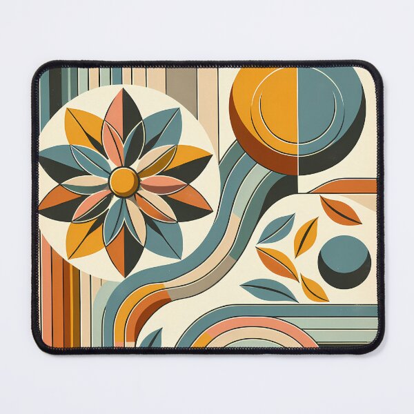 Item preview, Geometric Botanical Flower with Retro Arches designed and sold by InkSmithery.