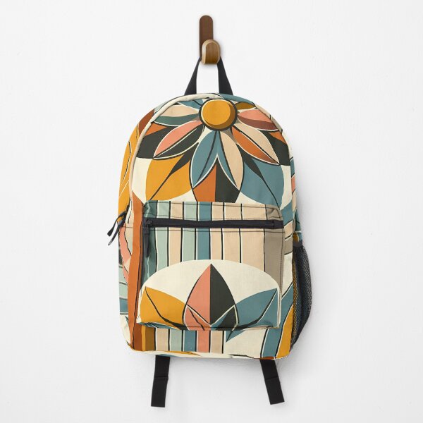 Item preview, Geometric Botanical Flower with Retro Arches designed and sold by InkSmithery.