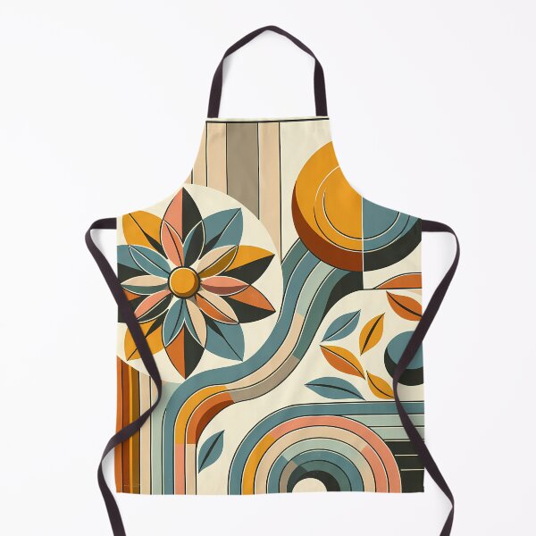 Item preview, Geometric Botanical Flower with Retro Arches designed and sold by InkSmithery.