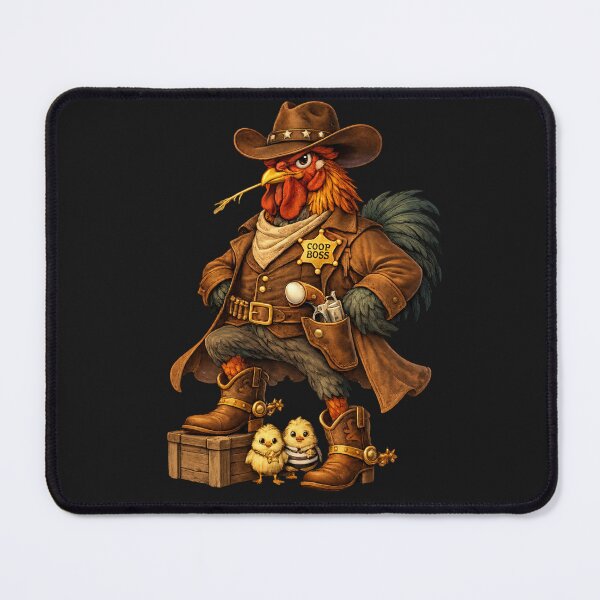 Item preview, Coop Boss Rooster Cowboy Funny Farm Sheriff designed and sold by madebysiwa.