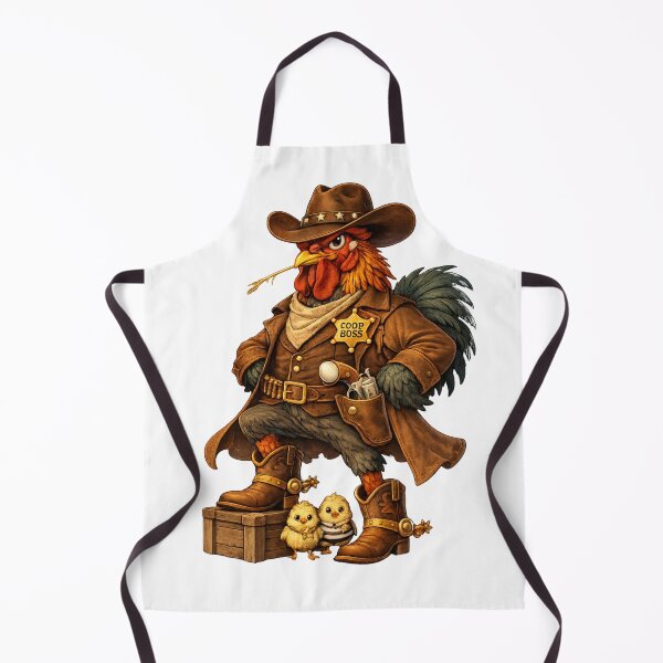 Item preview, Coop Boss Rooster Cowboy Funny Farm Sheriff designed and sold by madebysiwa.