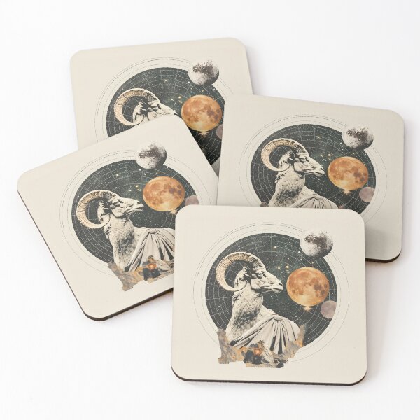 Item preview, Aries Zodiac Ram, Cosmic Vintage Astrology Art designed and sold by dharanna.