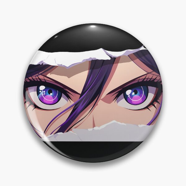 Item preview, Mukuro Ikusaba Danganronpa Purple Eyes Peeker Torn Paper Closeup designed and sold by PMartistStudio.