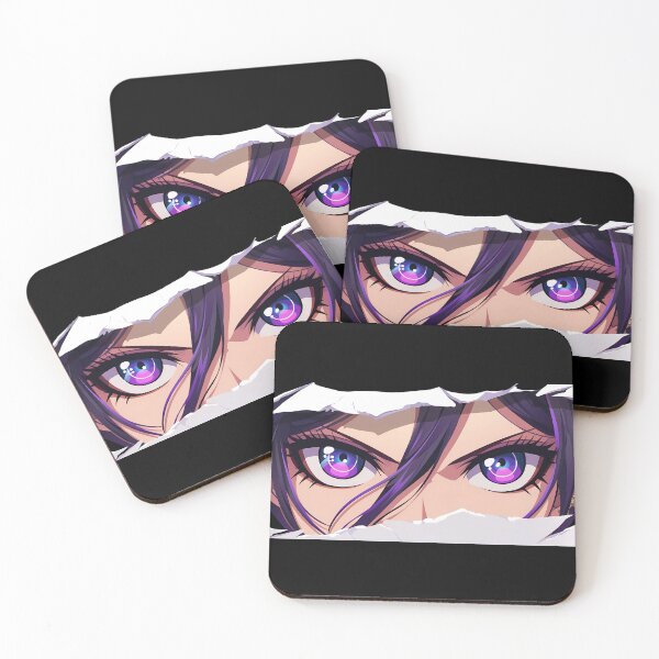 Item preview, Mukuro Ikusaba Danganronpa Purple Eyes Peeker Torn Paper Closeup designed and sold by PMartistStudio.