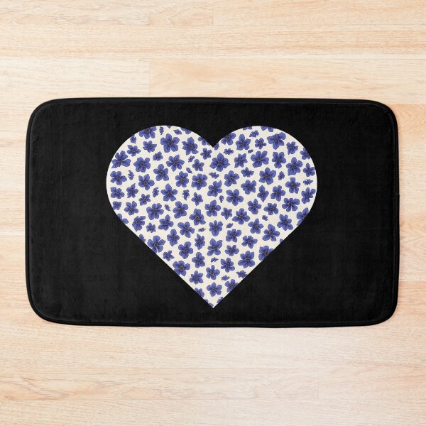Item preview, Little Blue Flowers in heart designed and sold by uunaa.