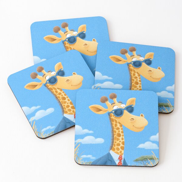 Item preview, Dapper Giraffe in Suit with Briefcase and Sunglasses designed and sold by Artessie.