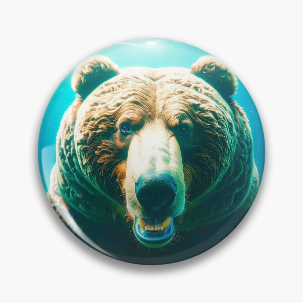 Item preview, A bear portrait with fish designed and sold by Creative Visualize.