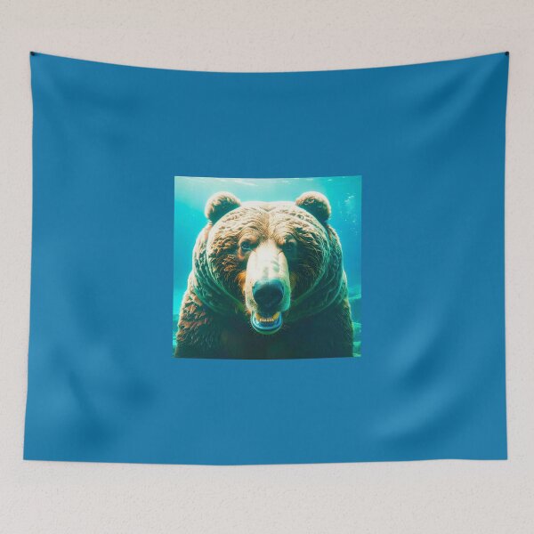 Item preview, A bear portrait with fish designed and sold by Creative Visualize.