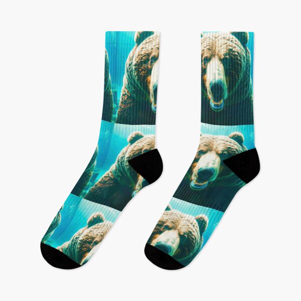 Item preview, A bear portrait with fish designed and sold by Creative Visualize.