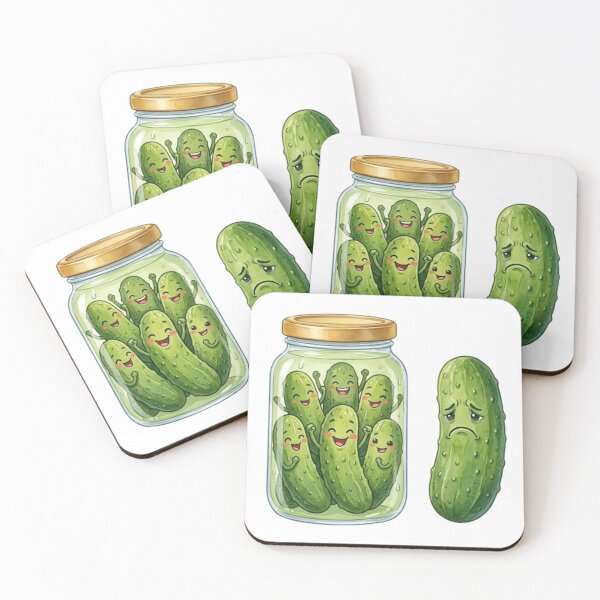 Item preview, Sad Cucumber and Happy Pickle Jar designed and sold by GreenSpiritShop.