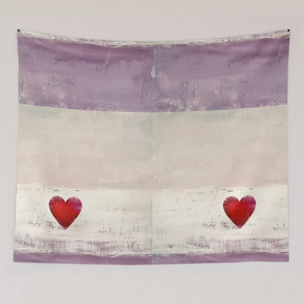 Item preview, Minimalist Heart Stripe Wall Art Neutral Abstract Love Print designed and sold by NarjaShop.