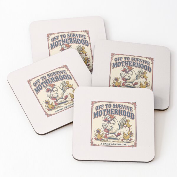 Item preview, Off To Survive Motherhood Funny Duck Mom Vintage Retro Design designed and sold by BrookePage271.