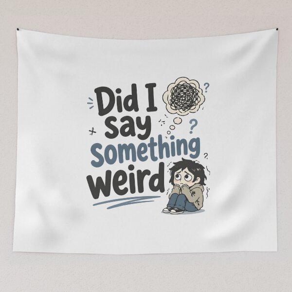 Item preview, Social Anxiety Shirt – Did I Say Something Weird Funny Tee, Introvert Humor Graphic Shirt, Awkward Quote T-Shirt designed and sold by lamiarte.