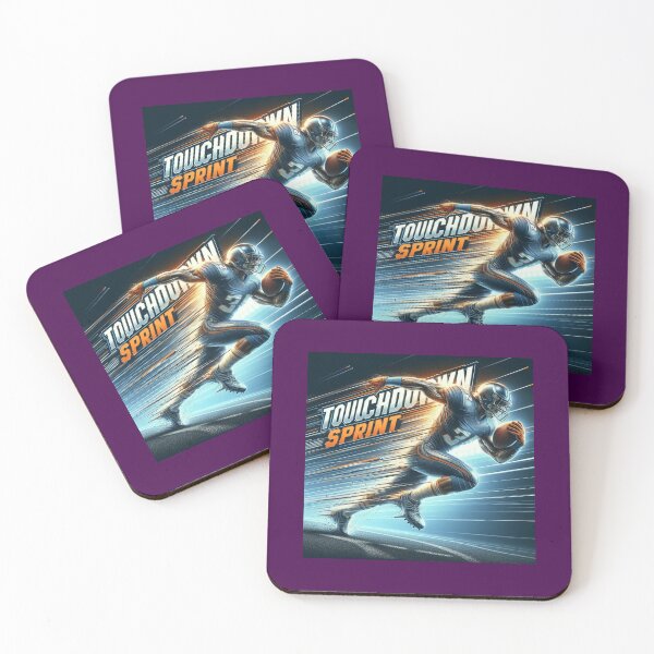 Item preview,  Touchdown Sprint – Powerful 3D Football Action Label  designed and sold by PaintMeWorld.