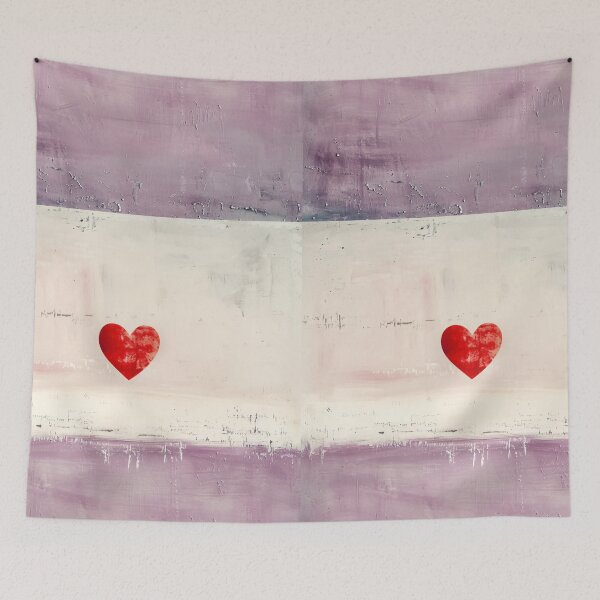 Item preview, Minimalist Heart Stripe Wall Art Neutral Abstract Love Print designed and sold by NarjaShop.