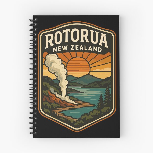 Item preview, Rotorua New Zealand Retro Vintage Travel designed and sold by TomFrontierArt.