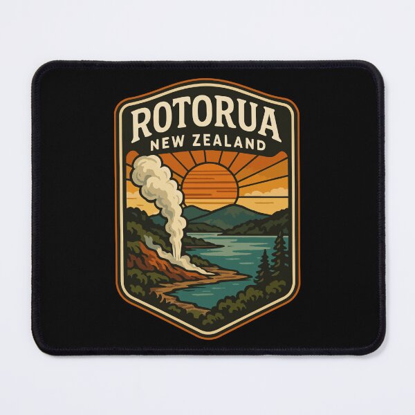 Item preview, Rotorua New Zealand Retro Vintage Travel designed and sold by TomFrontierArt.