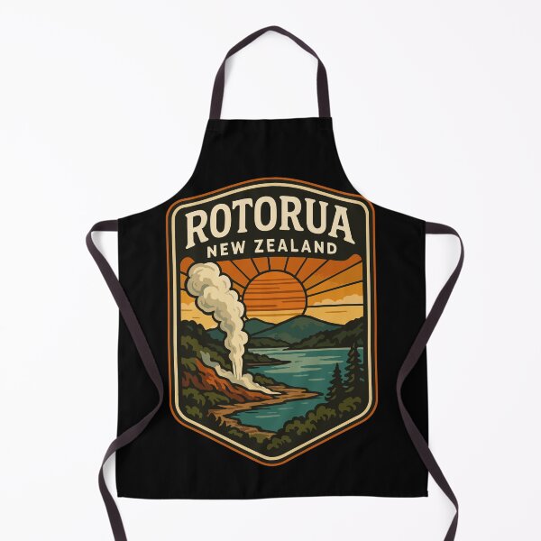 Item preview, Rotorua New Zealand Retro Vintage Travel designed and sold by TomFrontierArt.