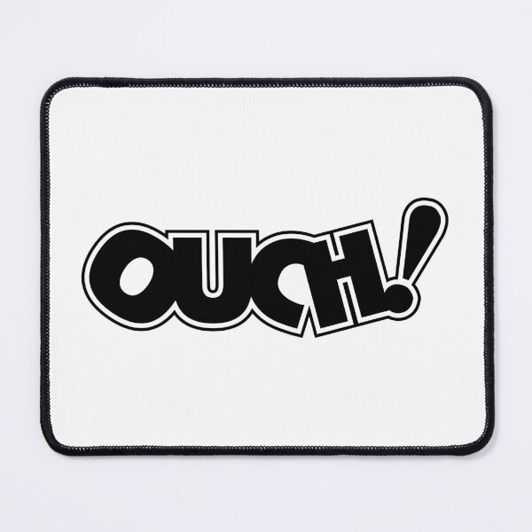Item preview, OUCH Pop Art Comics Black and White Text Superhero Vintage Bold Gift designed and sold by CLC54.