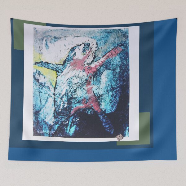 Item preview, Cave Bear Dancing (Original Etching and Mix Media Painting by ACCI) designed and sold by VanyssaGraphics.