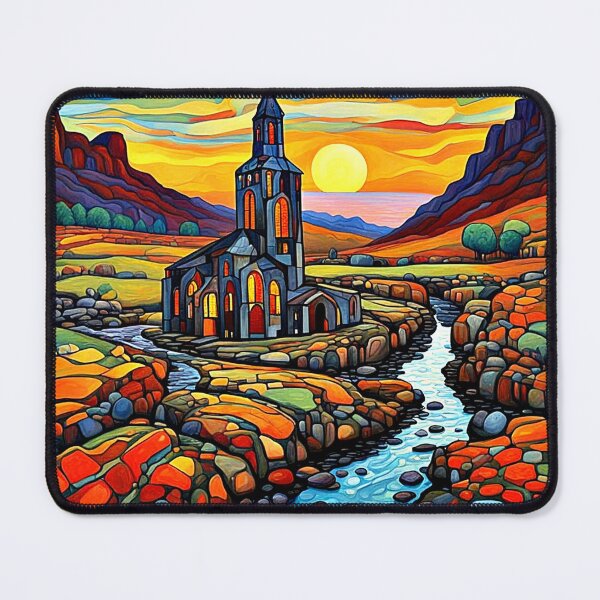 Item preview, Ruined church at sunset designed and sold by George Hutton Hunter.