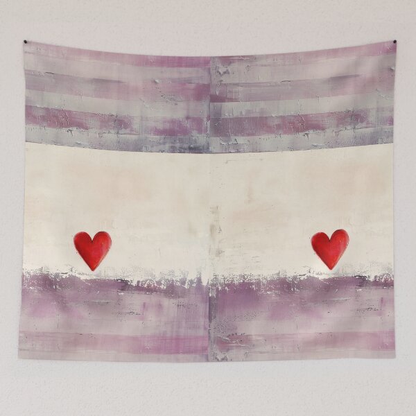 Item preview, Minimalist Heart Stripe Wall Art Neutral Abstract Love Print designed and sold by NarjaShop.