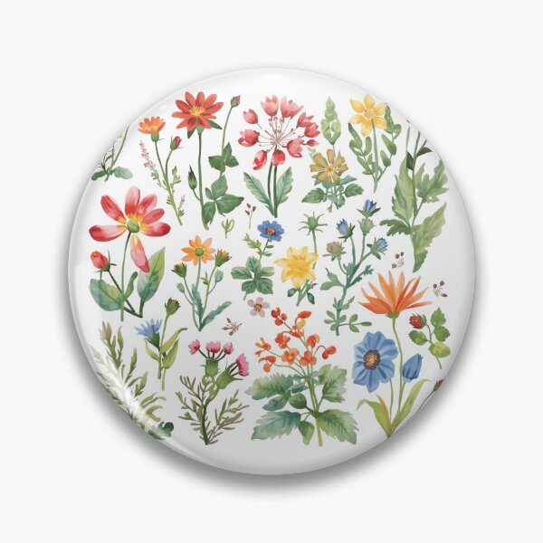 Item preview, Wildflowers watercolor set designed and sold by uunaa.