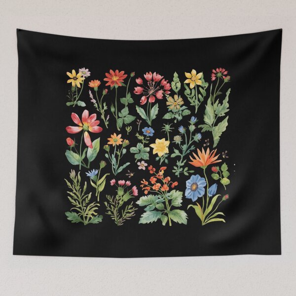 Item preview, Wildflowers watercolor set designed and sold by uunaa.
