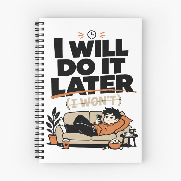Item preview, Procrastination Shirt – I Will Do It Later Funny Quote Tee, Lazy Humor Graphic Shirt, Relatable Meme T-Shirt designed and sold by lamiarte.