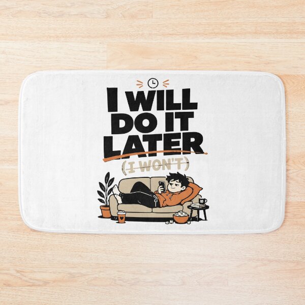 Item preview, Procrastination Shirt – I Will Do It Later Funny Quote Tee, Lazy Humor Graphic Shirt, Relatable Meme T-Shirt designed and sold by lamiarte.
