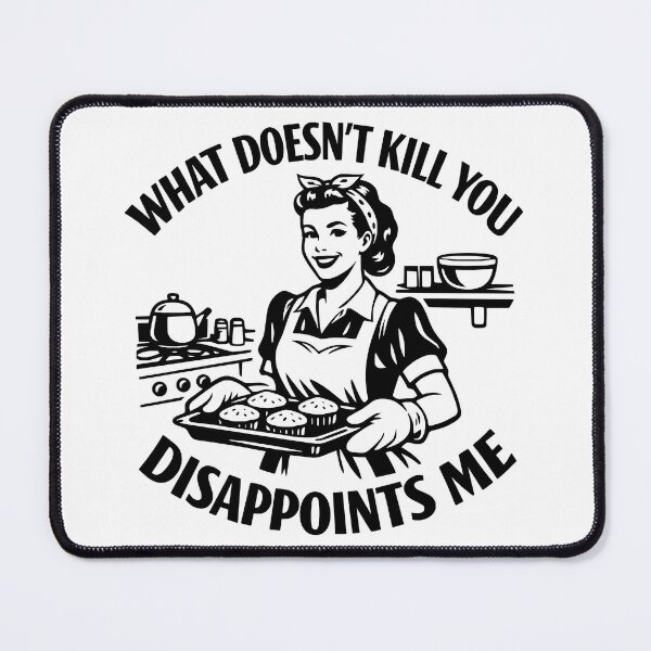 Item preview, Vintage style pin-up disappointed housewife | budflux.com designed and sold by Budflux.