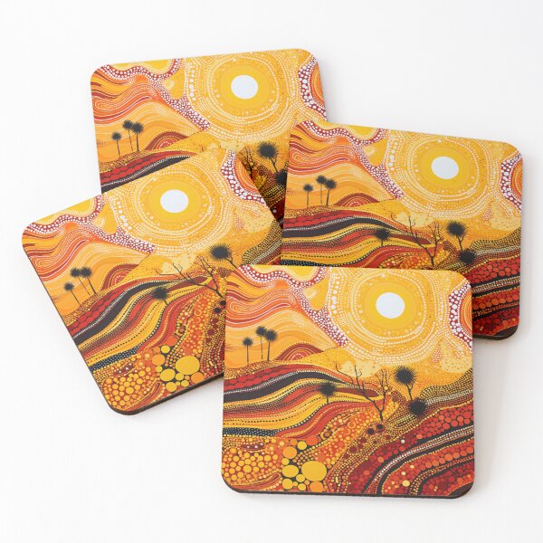 Item preview, Aboriginal Inspired Dot Art - Spreading Sun designed and sold by GrinGalore.