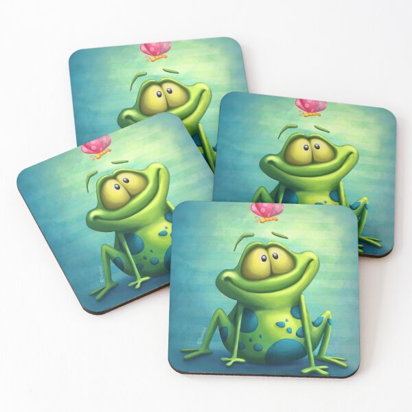 Item preview, The frog smiled and the butterfly flew around her. designed and sold by AdmiPrint.