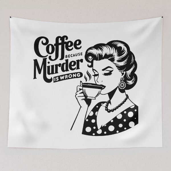 Item preview, Vintage style pin-up drinking housewife | budflux.com designed and sold by Budflux.