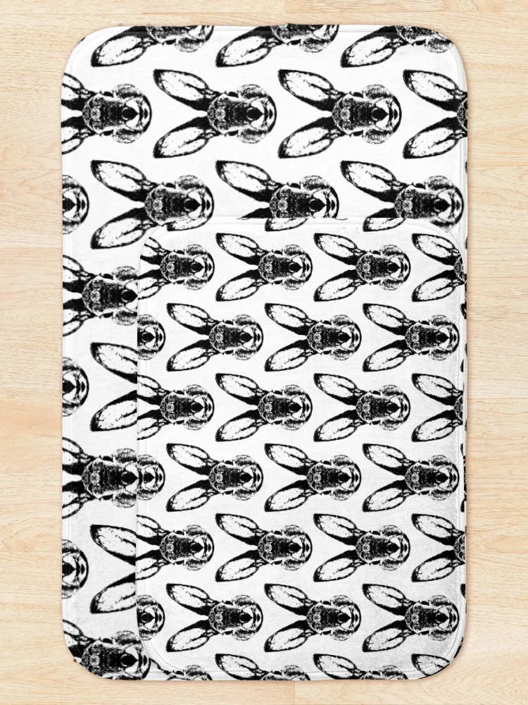 Thumbnail 5 of 6, Bath Mat, Hare / Rabbit / Head designed and sold by RalfkLang.