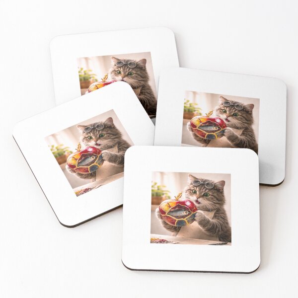 Item preview, Tiny Glass Cat’s Accidental Masterpiece designed and sold by LovelyCatGalaxy.