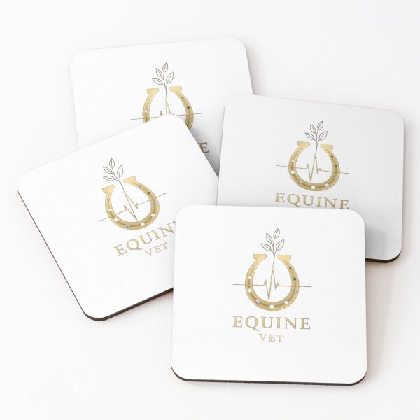 Item preview, Luxury Equine Vet Logo – Horse Veterinarian Design, Equestrian Medical Aesthetic, Horseshoe Heartbeat Minimal Style designed and sold by batoot1.
