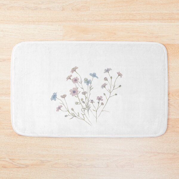 Item preview, Blue flowers watercolor designed and sold by uunaa.