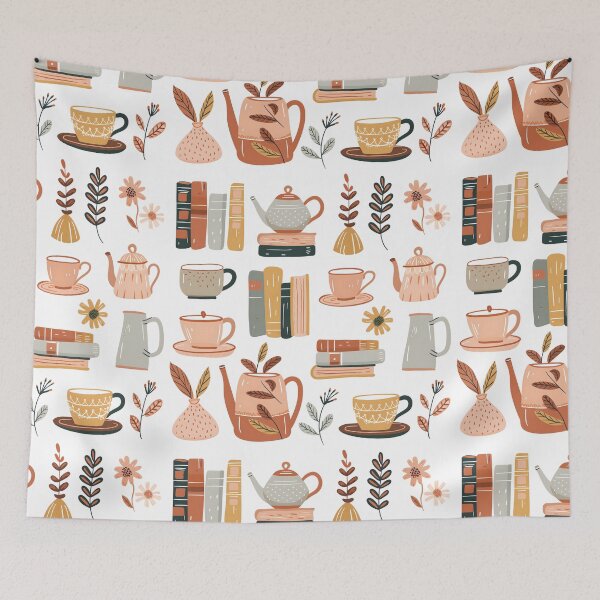 Item preview, Floral Books and Tea designed and sold by xiao xuans.