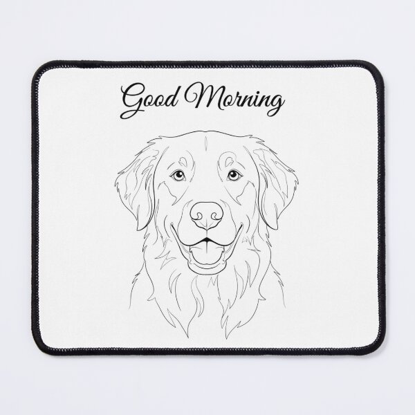Item preview, Good morning Golden retriever image. designed and sold by The lucky Hippy.