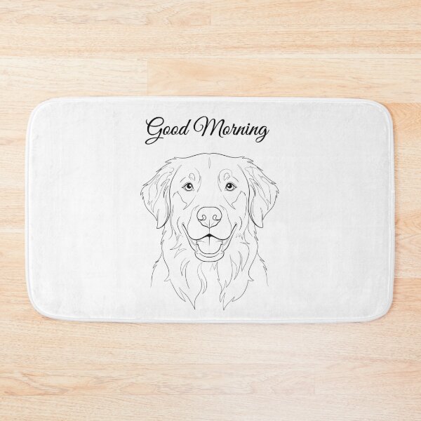 Item preview, Good morning Golden retriever image. designed and sold by The lucky Hippy.