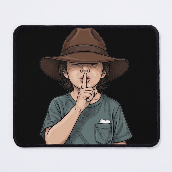 Item preview, Shh! Secret Keeper Kid in Cowboy Hat – Cute Shushing Gesture Cartoon T-Shirt designed and sold by Radhestore.