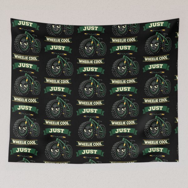 Item preview, Just Wheelie Cool Funny Bike Pun Design designed and sold by TeeTimeTreasure.